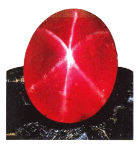 Rubis étoilé rouge